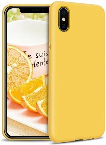 iPhone XS Max - Siliconen Back Cover - Geel