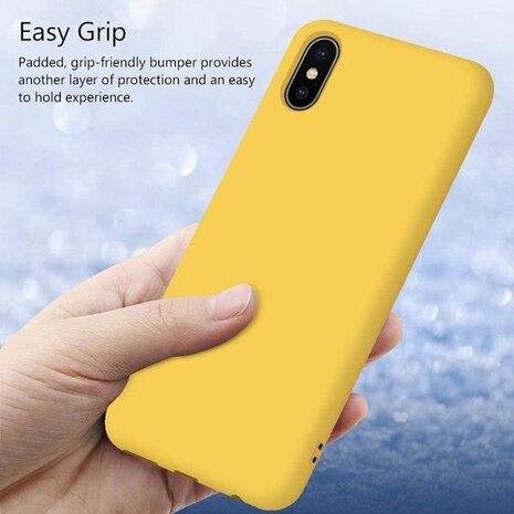 iPhone XS Max - Siliconen Back Cover - Geel