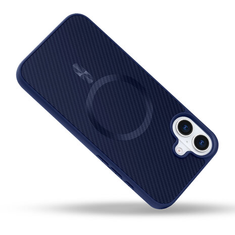 iPhone 16 Plus - Blauw - Carbon MagSafe Back Cover