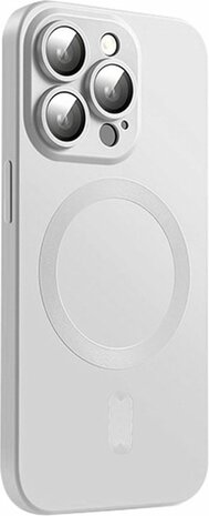 iPhone 16 Pro - Zilver - Matte Siliconen MagSafe Back Cover