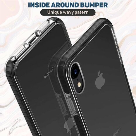 iPhone XR Zwart - Gel Armor Back Cover