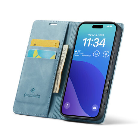 iPhone 16 Pro - Aqua Blue - Book Case