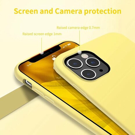 iPhone 11 Pro Max - Back Cover &amp; Glas - Geel