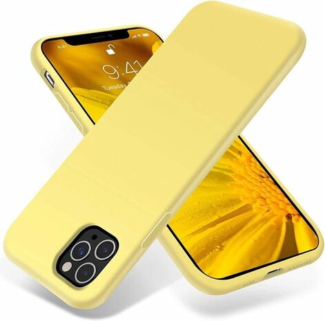 iPhone 11 Pro Max - Back Cover &amp; Glas - Geel