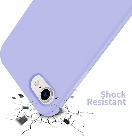 iPhone SE (2020) - Siliconen Back Cover - Paars