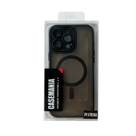 iPhone 16 Pro Max - Zwart - Matte Armor met Cam Bescherming - Geschikt voor MagSafe