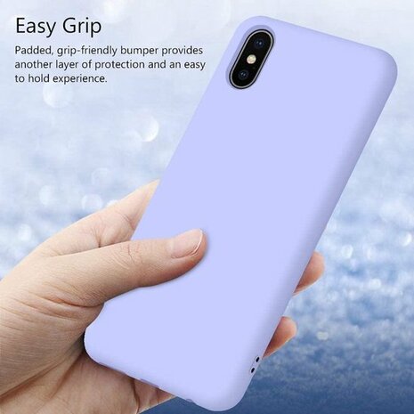 iPhone XS Max - Siliconen Back Cover - Paars