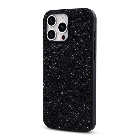iPhone 16 Pro - Diamant Glitter - Zwart