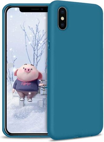 iPhone XS Max - Siliconen Back Cover - Blauw