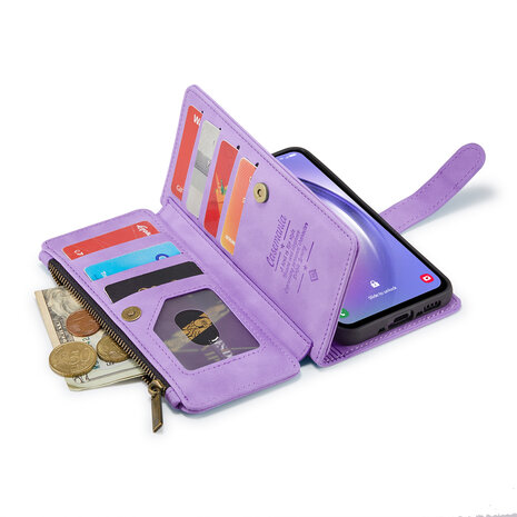 Samsung A14 Bright Lila - Book Case met Rits