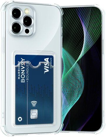iPhone 12 Pro Max - Kaarthouder Anti Shock - Transparant