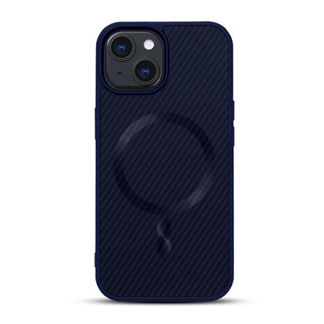 iPhone 14 - Blauw - Carbon MagSafe Back Cover
