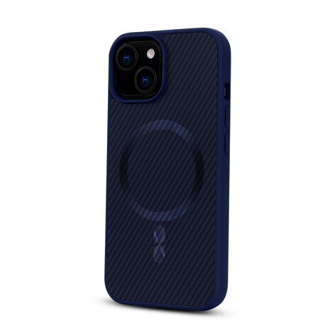 iPhone 14 - Blauw - Carbon MagSafe Back Cover