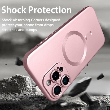 iPhone 16 Pro - Roze - Matte Siliconen MagSafe Back Cover
