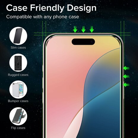iPhone 16 - Back Cover Camera Bescherming &amp; 2x Glas - Zwart
