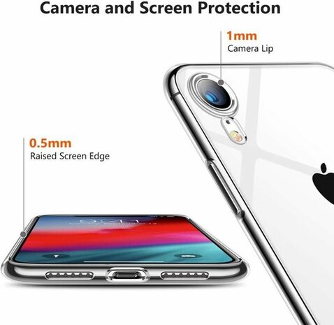 iPhone XR - Back Cover &amp; 2X Glas - Transparant