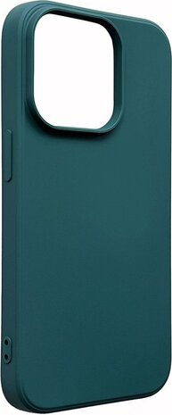 iPhone 14 Pro - Microfiber Back Cover - Donker Groen