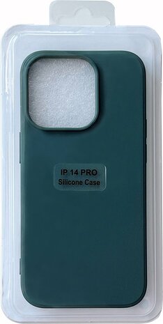 iPhone 14 Pro - Microfiber Back Cover - Donker Groen