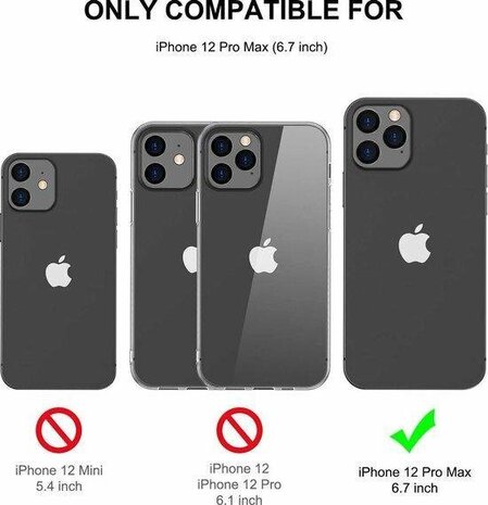 iPhone 12 Pro Max - Back Cover &amp; Glas - Paars