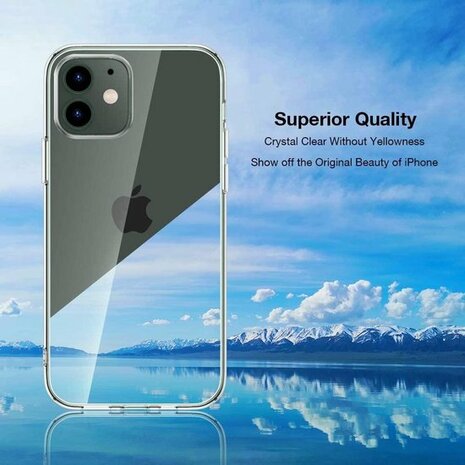 iPhone 12 Mini - Siliconen Back Cover - Transparant