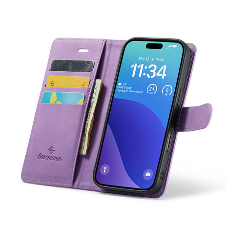 iPhone 16 Pro - Bright Lila - 2 in 1 Book Case