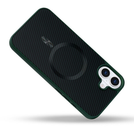iPhone 16 - Groen - Carbon MagSafe Back Cover