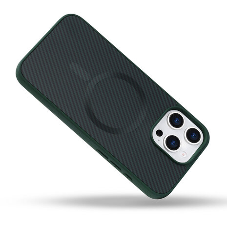 iPhone 16 Pro - Groen - Carbon MagSafe Back Cover