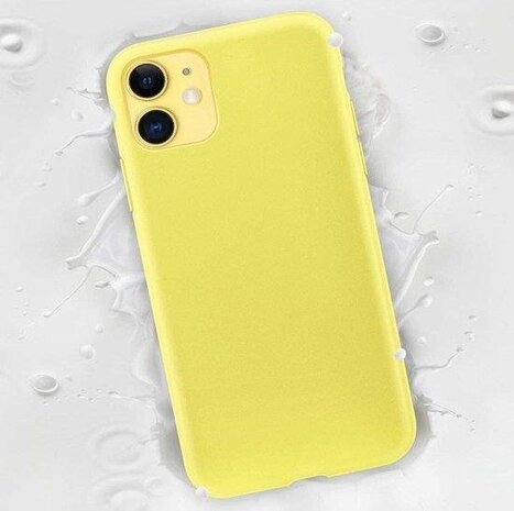 iPhone 12 Mini - Back Cover &amp; Glas - Geel