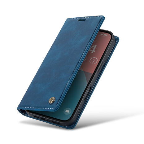 iPhone 16 - Navy Blue - Book Case
