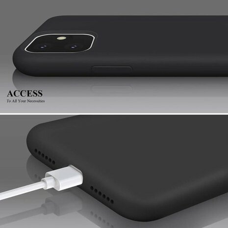 iPhone 11 - Back Cover &amp; Glas - Zwart