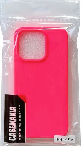 iPhone 14 Pro - HQ TPU Back Cover - Neon Roze