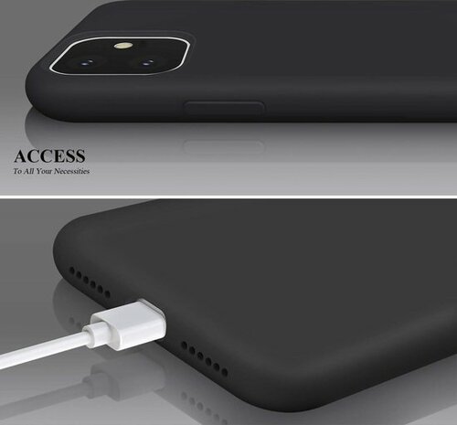 iPhone 11 - Siliconen Back Cover - Zwart