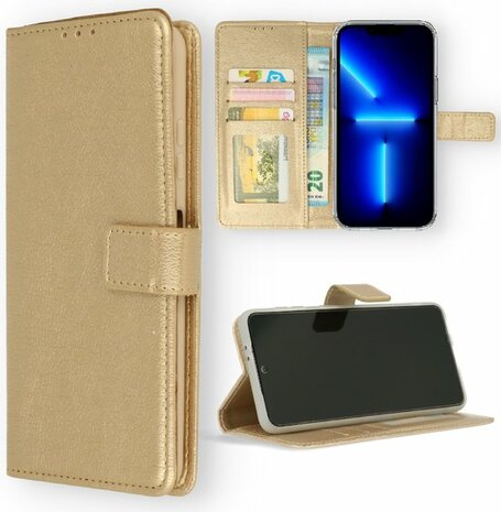 iPhone 14 Pro Max - Book Case - Goud