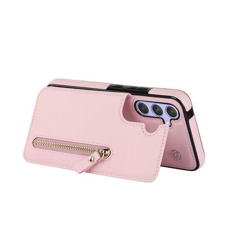 Samsung A55 - Roze - Back Cover met Koord