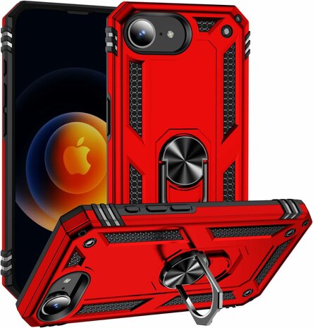 iPhone 16e - Rood - Kickstand Amor Back Cover