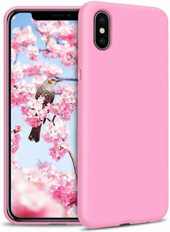 iPhone XS Max - Siliconen Back Cover - Roze