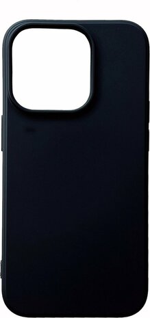iPhone 14 Pro - Microfiber Back Cover - Zwart