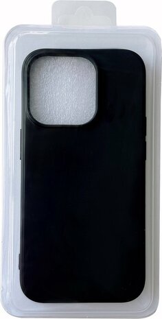 iPhone 14 Pro - Microfiber Back Cover - Zwart