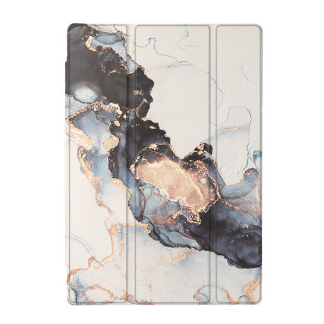 Samsung Tab A9 Plus - Marmer Wit - Smart Cover