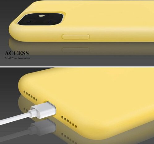 iPhone 11 - Back Cover &amp; Glas - Geel