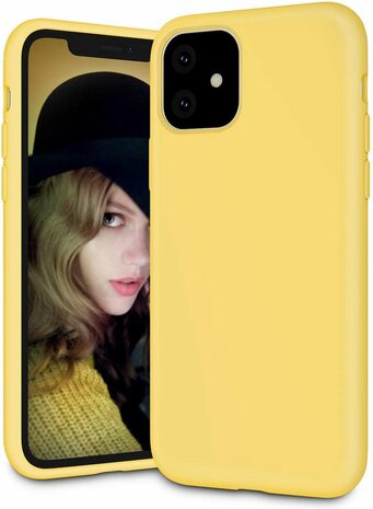 iPhone 11 - Back Cover &amp; Glas - Geel