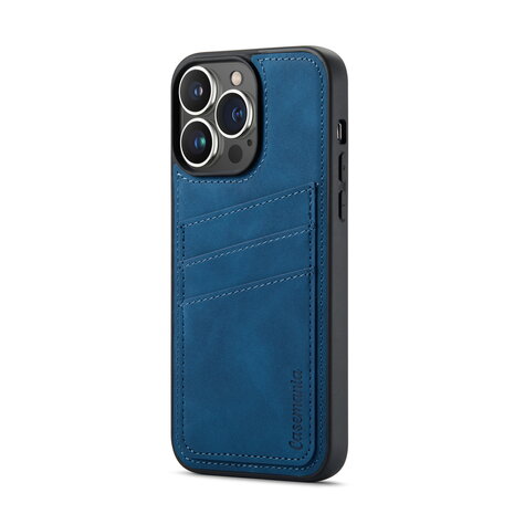 iPhone 14 Pro Max - Back Cover met Kaarthouder - Navy Blue