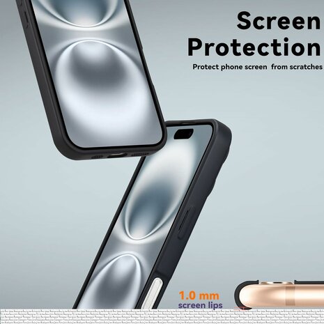 iPhone 16 - Zwart - Matte Siliconen MagSafe Back Cover