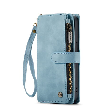 iPhone SE (2022) / SE (2020) / 8 / 7 - Aqua Blue - Book Case met Rits