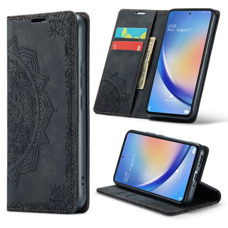 Samsung A14 Charcoal Gray - Mandala Book Case