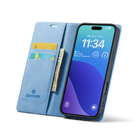 iPhone 16 Pro Max - Sky Blue - Book Case