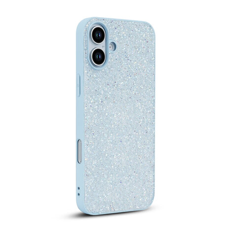 iPhone 16 Plus - Diamant Glitter - Blauw