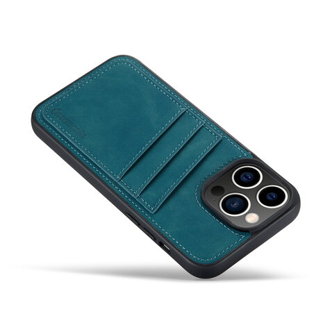 iPhone 15 Pro - Back Cover met Kaarthouder - Emerald Green