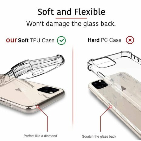 iPhone 11 Pro - Anti Shock &amp; Glas - Transparant