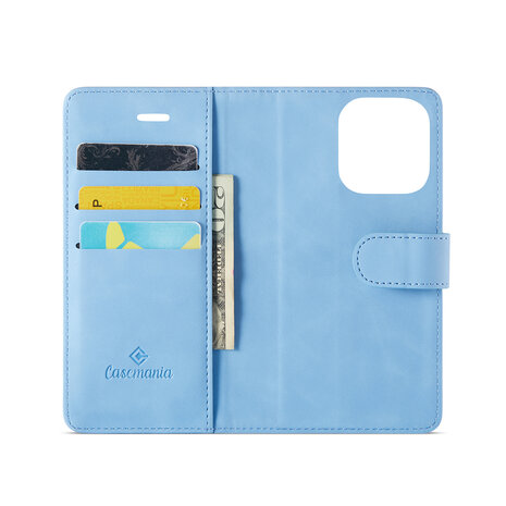 iPhone 16 Pro - Sky Blue - 2 in 1 Book Case